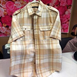 Sean John Short Sleeve Dress Shirt Size Medium Used Once